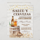 Spanish Mexican Man Beer Salud Invitation Kaart (Voorkant / Achterkant)