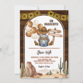 Spanish Mexican Wild West Cowboy Baby Shower Kaart (Voorkant)