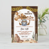 Spanish Mexican Wild West Cowboy Baby Shower Kaart (Staand voorkant)