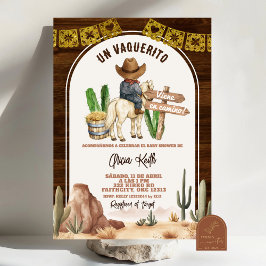 Spanish Mexican Wild West Cowboy Baby Shower Kaart