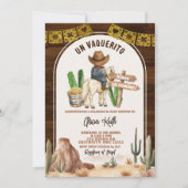 Spanish Mexican Wild West Cowboy Baby Shower Kaart (Voorkant)