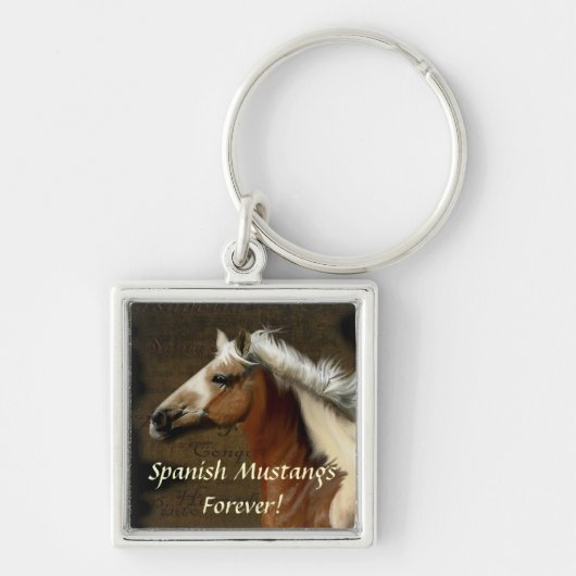 Spanish Mustang Horse Equine-lover's Sleutelhanger (Voorkant)