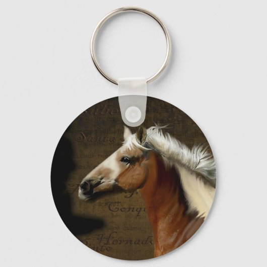 Spanish Mustang Horse Equine-lover's Sleutelhanger (Voorkant)