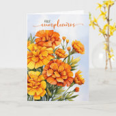 Spanish Oct Birthday Feliz Cumpleanos Marigolds Kaart (Gele Bloem)