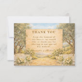 Spanish Olive Grove Wedding Bedankkaart (Voorkant)
