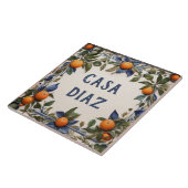 Spanish Oranges Custom House Name Plaque Sign Tegeltje (Zijkant)