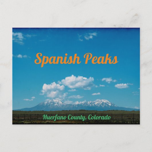 Spanish Peaks, Colorado Briefkaart (Voorkant)