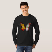 Spanish Peruvian Flag Butterfly T-shirt (Voorkant volledig)