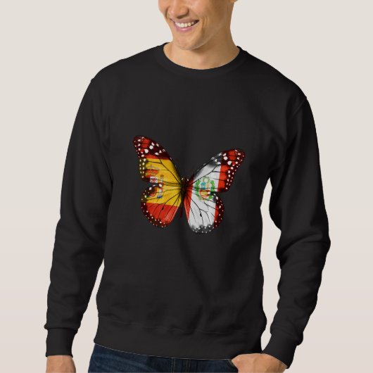 Spanish Peruvian Flag Butterfly Trui (Voorkant)