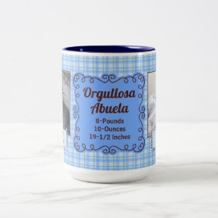 SPANISH Proud Grandmoeder Baby Blue Pset Tweekleurige Koffiemok