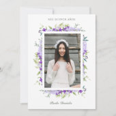 Spanish Quinceañera Photo Flower Branches Kaart (Voorkant)