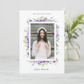 Spanish Quinceañera Photo Flower Branches Kaart (Staand voorkant)