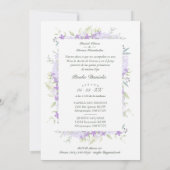 Spanish Quinceañera Photo Flower Branches Kaart (Achterkant)