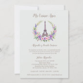 Spanish Quinceañera Romantic Eiffel Tower Photo Kaart (Voorkant)