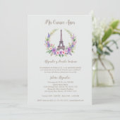 Spanish Quinceañera Romantic Eiffel Tower Photo Kaart (Staand voorkant)