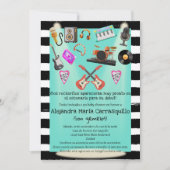 Spanish Rock n Roll Blauwgroen Twins Baby shower Kaart (Voorkant)