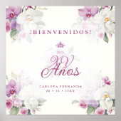 Spanish Romantic Exquisite Floral Orchids Bouquets Poster (Voorkant)