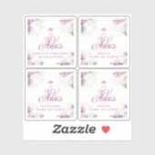 Spanish Romantic Exquisite Floral Orchids Bouquets Sticker (Vel)