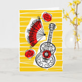 Spanish Souvenirs Group vertical greetings card Kaart (Gele Bloem)