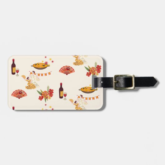 Spanish Style Fiesta Bagagelabel (Voorkant horizontaal)