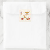 Spanish Style Fiesta Vierkante Sticker (Tas)