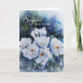 Spanish Sympathy Con Simpatia Blue Flowers Kaart (Voorkant)