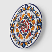 Spanish Talavera Style Numbered Clock Grote Klok (Hoek)