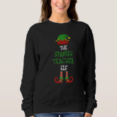 Spanish Teacher Elf Matching Pajamas Christmas Tea Trui (Voorkant)