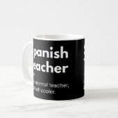 Spanish Teacher Funny Educator Definition Koffiemok (Voorkant links)