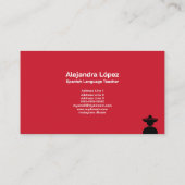 Spanish Teacher Visitekaartje (Achterkant)