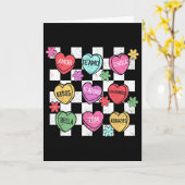 Spanish Valentine Conversation Heart Feliz San Val Kaart (Gele Bloem)