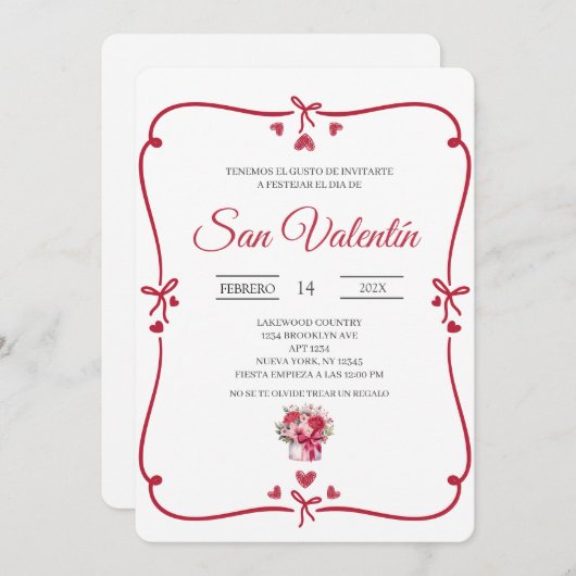 Spanish Valentines day Kaart (Voorkant / Achterkant)