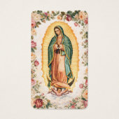 Spanish Virgin Mary Holly Religious Prayer Card Visitekaartje (Voorkant)