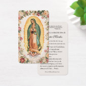 Spanish Virgin Mary Holly Religious Prayer Card Visitekaartje (Bureau)