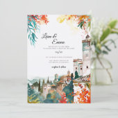 Spanish Wedding Invitation Kaart (Staand voorkant)