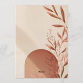 Spanish Wedding Invitation Terracotta Arch Olive Kaart (Achterkant)