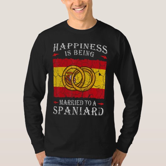 Spanish Wedding Kingdom of Spain Roots Spaniard Fl T-shirt (Voorkant)
