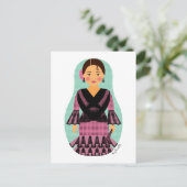 Spanjaard Roze Jurk Matryoshka Briefkaart (Staand voorkant)