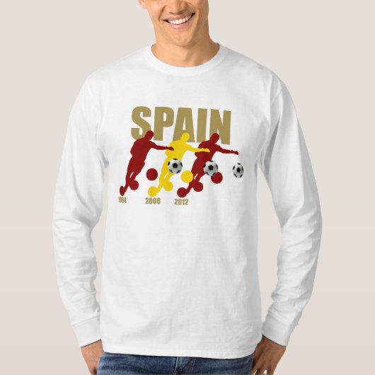 Spanje 1964 2008 2012 Tricampeona de Europa T-shirt (Voorkant)