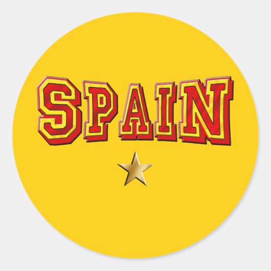 Spanje 1 ster logo ronde sticker (Voorkant)