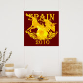 Spanje 2010 Uitgebreide poster voor voetbalfans (Keuken)