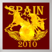 Spanje 2010 Uitgebreide poster voor voetbalfans (Voorkant)