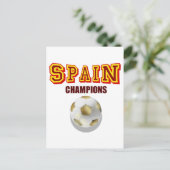 Spanje 2010 World Champions Briefkaart (Staand voorkant)