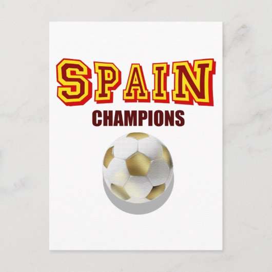 Spanje 2010 World Champions Briefkaart (Voorkant)