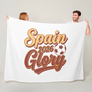 Spanje 2026 Glory Vintage Voetbal Fleece Deken