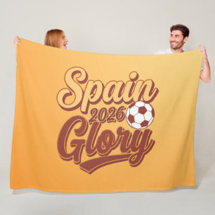 Spanje 2026 Glory Vintage Voetbal Fleece Deken