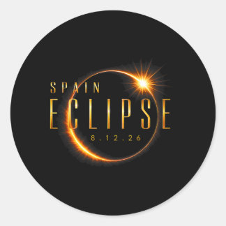 Spanje 2026 Totale Zonsverduistering 08 12 26 Zons Ronde Sticker
