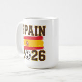 Spanje 2026 Voetbal Design Koffiemok (Voorkant links)