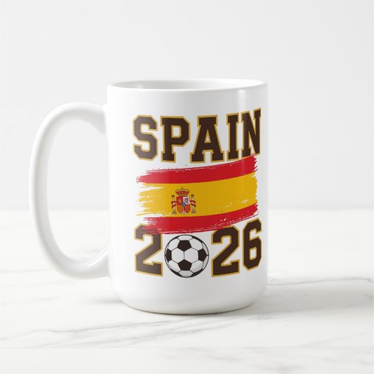 Spanje 2026 Voetbal Design Koffiemok (Links)