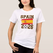 Spanje 2026 Voetbal Design Tri-Blend Shirt (Voorkant)